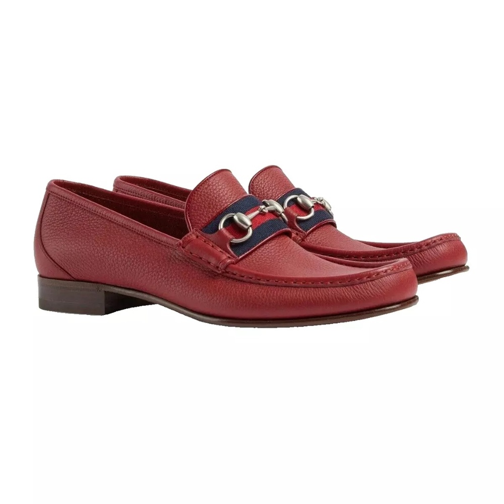 Mens Gucci NIB Red Loafers (Size 12 US, 11+ Gucci & Size 13 US, 12+ Gucci)